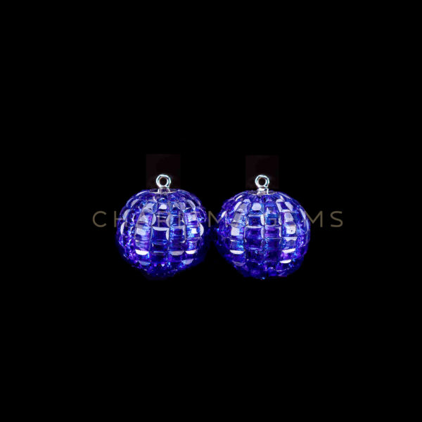 Medium Sapphire Ball Earrings